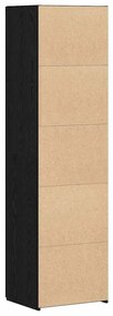Aparador Carvalho Preto 50x42,5x185 cm Madeira Projetada