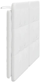 Almofadão de cabeceira 120 cm couro artificial branco