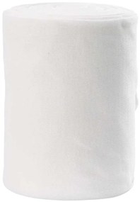 vidaXL Rolo de Tecido para Artesanato Branco Tecido 50 m