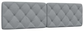 vidaXL Almofadão de cabeceira 180 cm tecido cinzento-claro