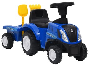vidaXL Trator infantil New Holland azul