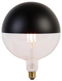 Lâmpada LED E27 regulável vidro espelhado G200 preto 6W 360lm 1800K