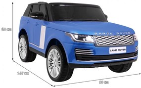 Carro elétrico para Crianças 24V 4x4 2 Lugares Range Rover HSE Rodas de EVA, Assento de couro Azul Pintado