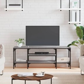 Móvel TV 121x35x45cm derivados de madeira/ferro cinzento sonoma