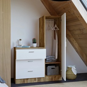 Armário Multiusos CC6 – Atlantic Pine White – Gaveta: 60x72x47 cm; Arm