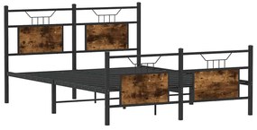 Estrutura cama s/ colchão derivados de madeira carvalho fumado