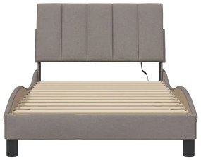 Estrutura cama sem colchão 100x200 cm tecido cinza-acastanhado