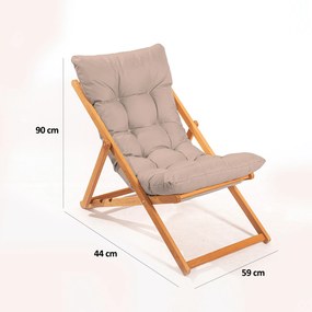 Conjunto de Mesa e Cadeiras de Jardim My005 – Castanho Natural – 40x40