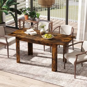 Mesa de jantar extensível 120 - 158 cm x 70 x 76 cm moderna com superfície ajustável Café