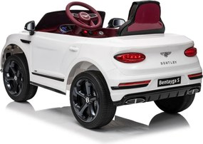 Carro elétrico para Crianças 12V Bentley Bentayga S, Rodas de espuma EVA, Assento Couro ecológico Branco
