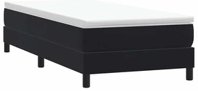 Box Cama de primavera sem Colchão Preto 90x210 cm Veludo