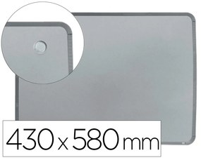 Quadro Nobo Magnético para a Casa Moldura Slim em Aco Prata 430x580 mm