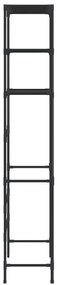 Estante de 3 prateleiras para lavandaria 69x28x169 cm preto