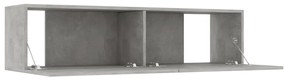 Móvel de TV 120x30x30 cm contraplacado cinzento cimento