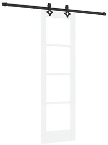Porta Deslizante vidaXL com Conjunto de Hardware "ORKDAL" Branco Madei