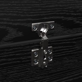 Cabine de Sapatos Carvalho Preto 100.5x28x100 cm Madeira Engenheirada