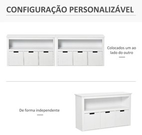 Aparador Kiut de 100cm - Branco - Design Moderno