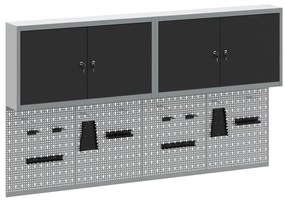 Conjunto de Gabinete e Painel de Ferramentas vidaXL com 6 Peças Montad