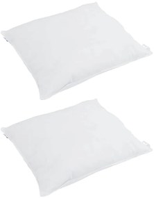 Edredão com travesseiro 3 pcs Branco 200 x 220 cm Penugem