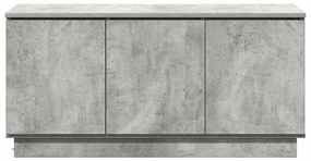 Móvel de TV Cinzento de Cimento 100x38x49 cm Madeira Engenheirada