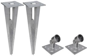 Cerca de arame com postes/espetos 15x1,5 m aço galvanizado