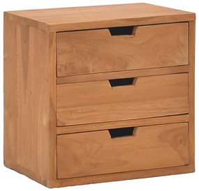 vidaXL Mesa de cabeceira 40x30x40 cm madeira de teca maciça