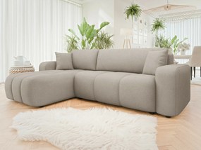 Sofá de canto Comfivo Laurus, Cama com arrumação, 244x145x82cm, 88.5 kg, Pernas: Plástico