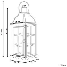 Lanterna de metal preto 52 cm CLARA Beliani