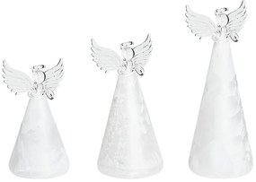 Conjunto de 3 figuras decorativas natalícias de anjos com iluminação LED KITTILA Beliani