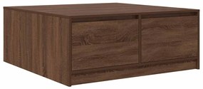 Mesa de centro com gavetas 100x100x40 cm carvalho castanho