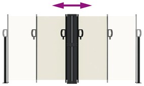 Toldo lateral retrátil 120x1000 cm creme