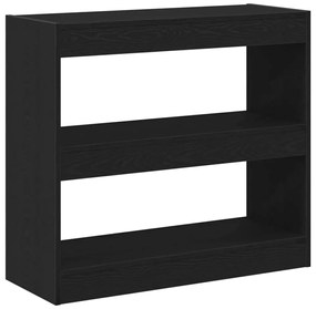 Estante de Livro Preto em Carvalho vidaXL - 80x30x72 cm