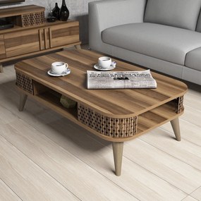 Mesa de Centro Eylül – Nogueira – 105x34,6x60 cm