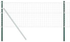 Postes de Cerca 12 pcs Verde 90 cm Aço com Revestimento em Pó
