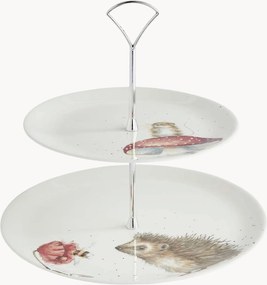 Prato de bolo em porcelana Fine Bone China Tier