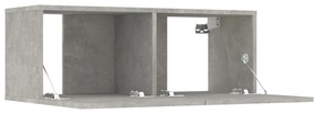Conjunto móveis de TV 5 pcs madeira processada cinzento cimento