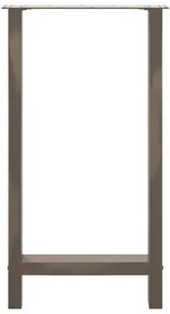 Pés de mesa de bar em aço natural, 2 peças, 50x(90-91) cm, aço