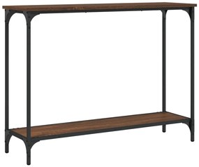 Mesa consola 101x30,5x75 cm derivados madeira carvalho castanho