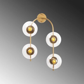 Aplique de Parede Jewel – Dourado Brilhante – 40 x 26 cm