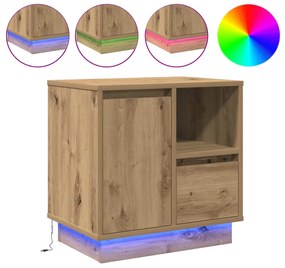 vidaXL Armário de Cabeceira Carvalho Artesanal 50 x 34,5 x 50 cm.