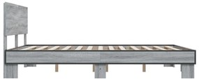 Estrutura de cama 160x200 cm derivados de madeira/metal