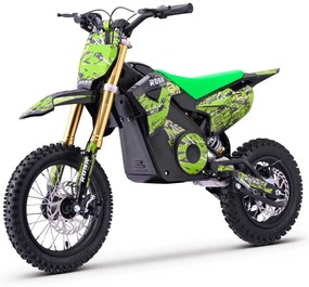 Mini moto elétrica para crianças MINICROSS 1100W Roan 903 motor eléctrico Brush 12/10" Verde