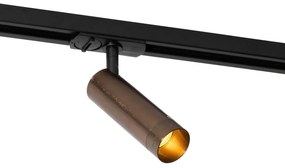 Foco moderno bronze escuro para sistema de calhas monofásico 35mm - Iconic Jeana Luxe