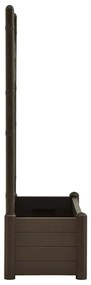 Vaso/floreira de jardim com treliça 100x43x142 cm PP cor moca