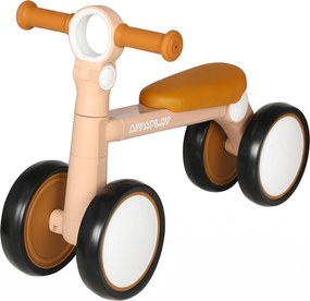 Bicicleta de Equilíbrio Dobrável para Bebé, 57 x 28,5 x 40 cm, Assento e Guiador Ajustáveis, Cor-de-rosa