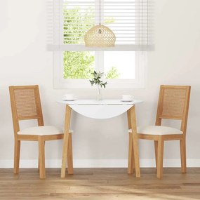 Cadeiras de jantar com almofadões 2 pcs madeira maciça