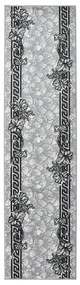vidaXL Passadeira 100x400 cm polipropileno cinzento