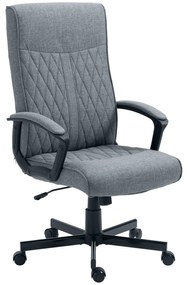 Vinsetto Cadeira Ergonômica Cadeira Giratória 360° Encosto Alto Ajustável Confortável Função Inclinação 65x65x102-112 cm Cinza | Aosom Portugal