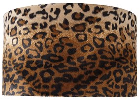 Abajur veludo design leopardo 35/35/20 ouro dentro Clássico / Antigo