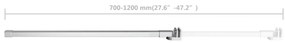 Braço de apoio para cabine de duche aço inoxidável 70-120 cm